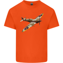 A Supermarine Spitfire Fying Solo Kids T-Shirt Childrens Orange