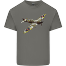 A Supermarine Spitfire Fying Solo Mens Cotton T-Shirt Tee Top Charcoal