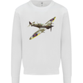 A Supermarine Spitfire Fying Solo Mens Sweatshirt Jumper White