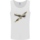 A Supermarine Spitfire Fying Solo Mens Vest Tank Top White