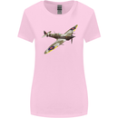 A Supermarine Spitfire Fying Solo Womens Wider Cut T-Shirt Light Pink