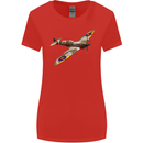 A Supermarine Spitfire Fying Solo Womens Wider Cut T-Shirt Red