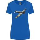 A Supermarine Spitfire Fying Solo Womens Wider Cut T-Shirt Royal Blue