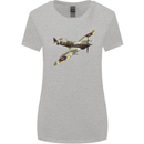 A Supermarine Spitfire Fying Solo Womens Wider Cut T-Shirt Sports Grey