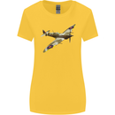 A Supermarine Spitfire Fying Solo Womens Wider Cut T-Shirt Yellow