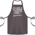 A Tennis Racket for My Wife Best Swap Ever! Cotton Apron 100% Organic Dark Grey