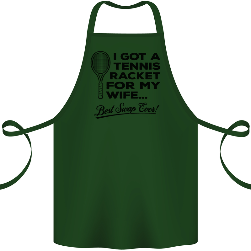 A Tennis Racket for My Wife Best Swap Ever! Cotton Apron 100% Organic Forest Green