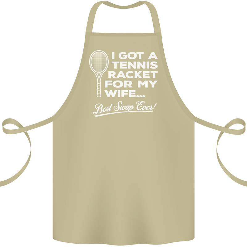 A Tennis Racket for My Wife Best Swap Ever! Cotton Apron 100% Organic Khaki