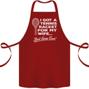 A Tennis Racket for My Wife Best Swap Ever! Cotton Apron 100% Organic Maroon