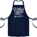 A Tennis Racket for My Wife Best Swap Ever! Cotton Apron 100% Organic Navy Blue