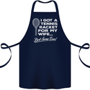 A Tennis Racket for My Wife Best Swap Ever! Cotton Apron 100% Organic Navy Blue