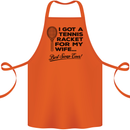 A Tennis Racket for My Wife Best Swap Ever! Cotton Apron 100% Organic Orange