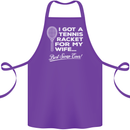 A Tennis Racket for My Wife Best Swap Ever! Cotton Apron 100% Organic Purple