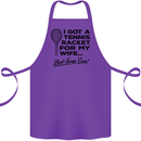 A Tennis Racket for My Wife Best Swap Ever! Cotton Apron 100% Organic Purple