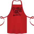 A Tennis Racket for My Wife Best Swap Ever! Cotton Apron 100% Organic Red