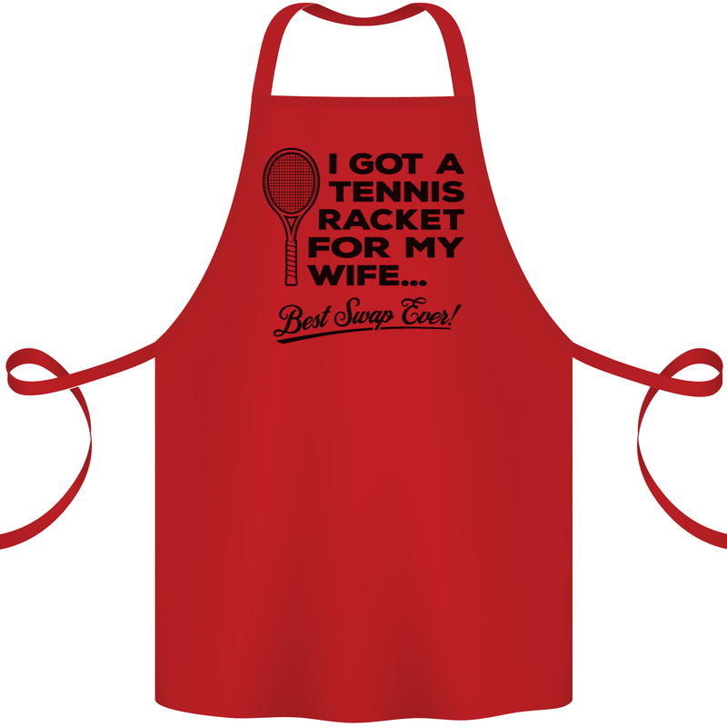 A Tennis Racket for My Wife Best Swap Ever! Cotton Apron 100% Organic Red
