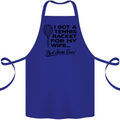 A Tennis Racket for My Wife Best Swap Ever! Cotton Apron 100% Organic Royal Blue