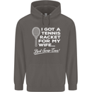 A Tennis Racket for My Wife Best Swap Ever! Mens 80% Cotton Hoodie Charcoal