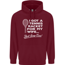 A Tennis Racket for My Wife Best Swap Ever! Mens 80% Cotton Hoodie Maroon
