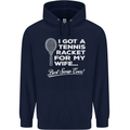 A Tennis Racket for My Wife Best Swap Ever! Mens 80% Cotton Hoodie Navy Blue