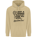 A Tennis Racket for My Wife Best Swap Ever! Mens 80% Cotton Hoodie Sand