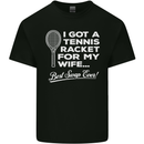 A Tennis Racket for My Wife Best Swap Ever! Mens Cotton T-Shirt Tee Top Black