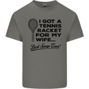 A Tennis Racket for My Wife Best Swap Ever! Mens Cotton T-Shirt Tee Top Charcoal