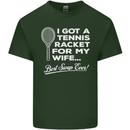 A Tennis Racket for My Wife Best Swap Ever! Mens Cotton T-Shirt Tee Top Forest Green