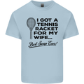 A Tennis Racket for My Wife Best Swap Ever! Mens Cotton T-Shirt Tee Top Light Blue