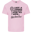 A Tennis Racket for My Wife Best Swap Ever! Mens Cotton T-Shirt Tee Top Light Pink