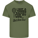 A Tennis Racket for My Wife Best Swap Ever! Mens Cotton T-Shirt Tee Top Military Green