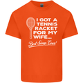 A Tennis Racket for My Wife Best Swap Ever! Mens Cotton T-Shirt Tee Top Orange