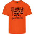 A Tennis Racket for My Wife Best Swap Ever! Mens Cotton T-Shirt Tee Top Orange