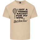 A Tennis Racket for My Wife Best Swap Ever! Mens Cotton T-Shirt Tee Top Sand