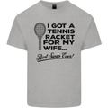 A Tennis Racket for My Wife Best Swap Ever! Mens Cotton T-Shirt Tee Top Sports Grey