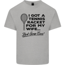 A Tennis Racket for My Wife Best Swap Ever! Mens Cotton T-Shirt Tee Top Sports Grey