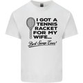 A Tennis Racket for My Wife Best Swap Ever! Mens Cotton T-Shirt Tee Top White