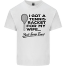A Tennis Racket for My Wife Best Swap Ever! Mens Cotton T-Shirt Tee Top White