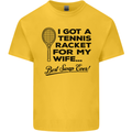 A Tennis Racket for My Wife Best Swap Ever! Mens Cotton T-Shirt Tee Top Yellow
