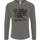 A Tennis Racket for My Wife Best Swap Ever! Mens Long Sleeve T-Shirt Charcoal