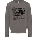A Tennis Racket for My Wife Best Swap Ever! Mens Sweatshirt Jumper Charcoal