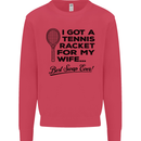 A Tennis Racket for My Wife Best Swap Ever! Mens Sweatshirt Jumper Heliconia