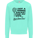 A Tennis Racket for My Wife Best Swap Ever! Mens Sweatshirt Jumper Peppermint