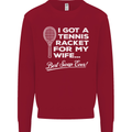 A Tennis Racket for My Wife Best Swap Ever! Mens Sweatshirt Jumper Red