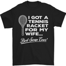 A Tennis Racket for My Wife Best Swap Ever! Mens T-Shirt Cotton Gildan Black
