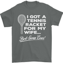 A Tennis Racket for My Wife Best Swap Ever! Mens T-Shirt Cotton Gildan Charcoal