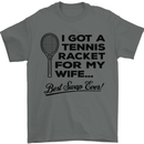 A Tennis Racket for My Wife Best Swap Ever! Mens T-Shirt Cotton Gildan Charcoal