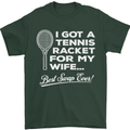A Tennis Racket for My Wife Best Swap Ever! Mens T-Shirt Cotton Gildan Forest Green