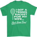 A Tennis Racket for My Wife Best Swap Ever! Mens T-Shirt Cotton Gildan Irish Green