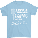 A Tennis Racket for My Wife Best Swap Ever! Mens T-Shirt Cotton Gildan Light Blue